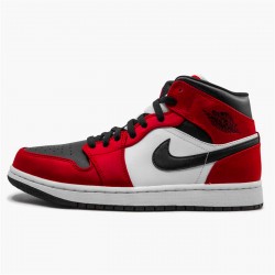 Perfect Kicks Jordan 1 Mid Chicago Toe Black/Gym Red-White