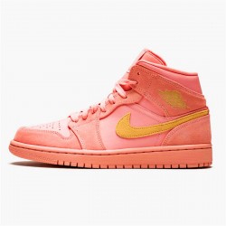 Perfect Kicks Jordan 1 Mid Coral Gold Coral Stardust/Club Gold-Coral Stardust