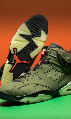 Jordan 6 Retro Travis Scott Medium Olive/Black-Sail-University Red